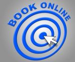 Book Online Represents World Wide Web And Booked Stock Photo