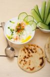 Arab Middle East Goat Yogurt And Cucumber Salad Stock Photo