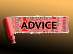 Advice Word Shows Assistance Support 3d Illustration Stock Photo