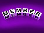 Member Blocks Show Subscription Registration And Membership Stock Photo