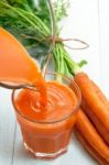 Carrot Juice For Healthy Drink Stock Photo