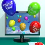 Balloons With Thank You Word Stock Photo
