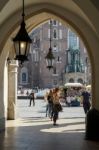 View Of Market Square From The Cloth Hall In Krakow Stock Photo