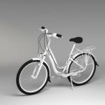3d Bicycle Isolated On White Background Stock Photo
