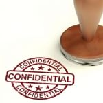 Rubber Stamp With Confidential Word Stock Photo