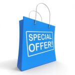 Special Offer Shopping Bag Shows Promotion Stock Photo