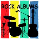 Rock Albums Means Sound Track And Acoustic Stock Photo
