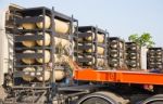 Cng/ngv Gas Containers Fuel For Heavy Truck On Heavy Truck Stock Photo