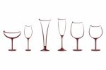 Shapes Of Wine Glasses Stock Photo