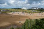 The Beach At Bude In Cornwall Stock Photo