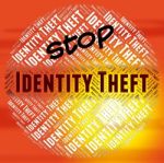 Stop Identity Theft Means Stopping No And Restriction Stock Photo