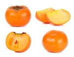 Persimmon Isolated On The White Background Stock Photo