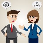 Argument Between Businessman And Businesswoman Stock Photo