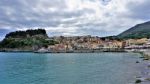 Look At The Town Of Parga, The Bay And The Fortress Stock Photo