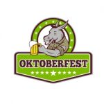 Donkey Beer Drinker Oktoberfest Retro Stock Photo