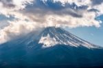Fuji Mountain At Kawaguchiko Lake, Japan Stock Photo
