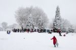 Winter Scene In East Grinstead Stock Photo