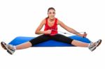 Young Fit Woman Exercising Stock Photo