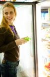 Supermarket Refrigerator Stock Photo