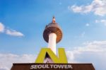 Seoul - December 18 : N Seoul Tower December 18,2014 In Seoul,kr.it Marks The Highest Point In Seoul Stock Photo