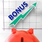 Bonus Graph Means Higher Premiums And Rewards Stock Photo