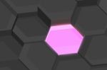 Hexagon Lighting Shapes Scene Concept Stock Photo