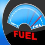 Fuel Full Shows Energy Gauge And Power Stock Photo