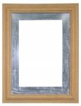 Vintage Wooden Frame Decorated With Black Border Stock Photo