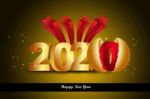 2020 Celebration Concept With Golden Text Design,  New Year Coming Soon Stock Photo
