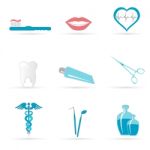 Dental Icons Stock Photo