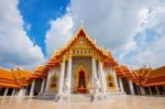 Marble Temple In Bangkok, Thailand Stock Photo