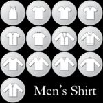 Men Shirt Icon Set Stock Photo