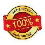 Satisfaction & Guarantee Logo. Satisfaction & Guarantee Logo Isolated On White Background Stock Photo