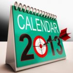 2013 Calendar Shows Future Target Plan Stock Photo