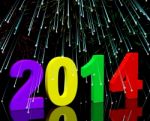 2014 New Year Fireworks Stock Photo