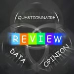 Questionnaire Of Reviewed Data And Opinion Displays Feedback Stock Photo