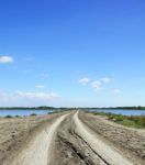 Rural Road With Deep Tire Tracks Stock Photo