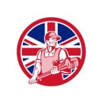 British Plumber And Gasfitter Union Jack Icon Stock Photo