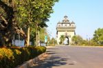 Patuxai Monument In Vientiane Capital Of Laos Stock Photo