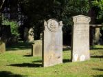 Headstones In St Swithun's Church Graveyard In East Grinstead Stock Photo