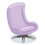 Office Chair Isolate On White Background.  Illustration Stock Photo