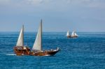 Sailing Off The Coast Of Tenerife Stock Photo