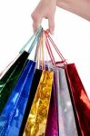 Holding Shopping Bags Stock Photo
