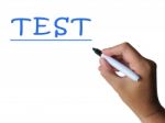 Test Word Means Examination Assessment And Mark Stock Photo