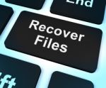 Recover Files Key Shows Restoring From Backup Stock Photo