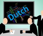 Dutch Language Shows The Netherlands And International Stock Photo