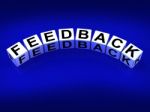 Feedback Blocks Means Comment Evaluate And Review Stock Photo