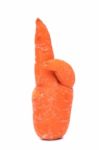 Weird Shaped Carrot Isolated On A White Background Stock Photo