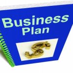 Business Plan book Stock Photo