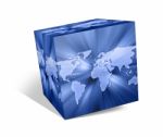 Earth Cube Stock Photo